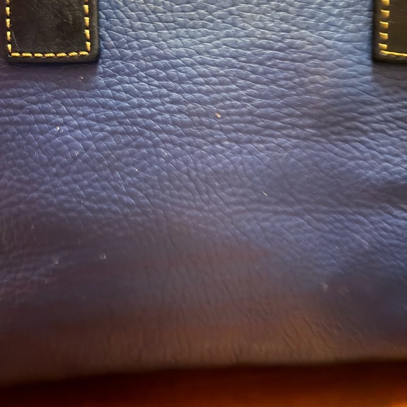 Dooney & Bourke Blue and Brown Leather satchel - Picture 3 of 10